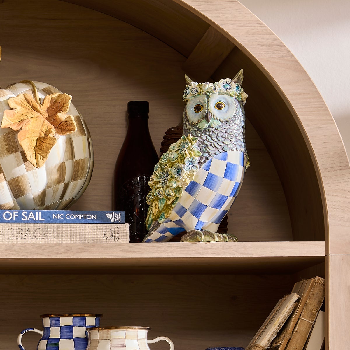 Royal Autumn Owl Figurine - Image 2