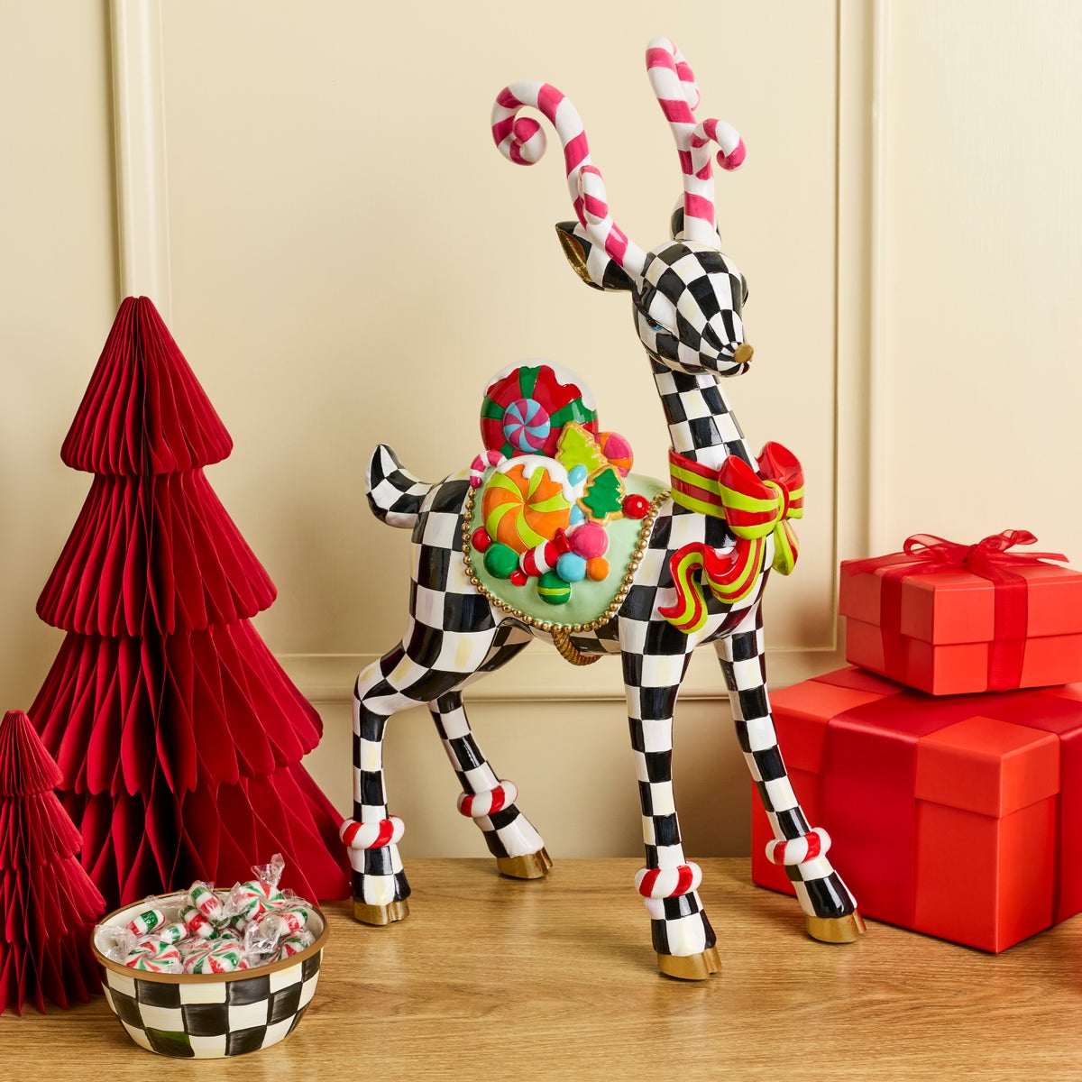 Confetti Christmas Standing Deer - Image 2