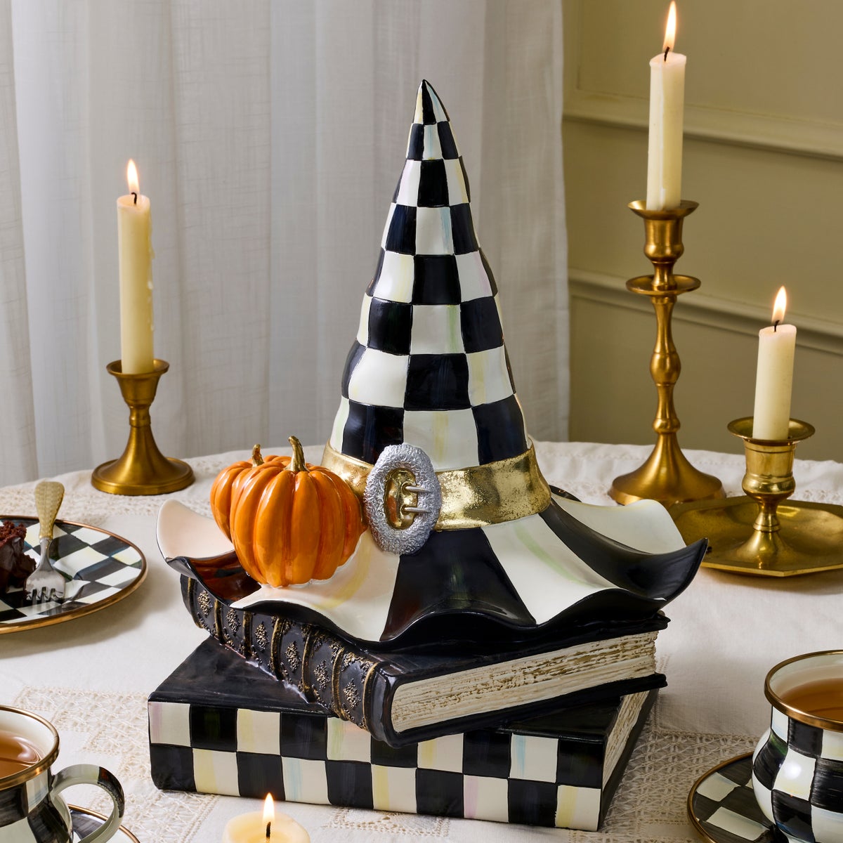 Courtly Check Witch Hat on Books - Image 5