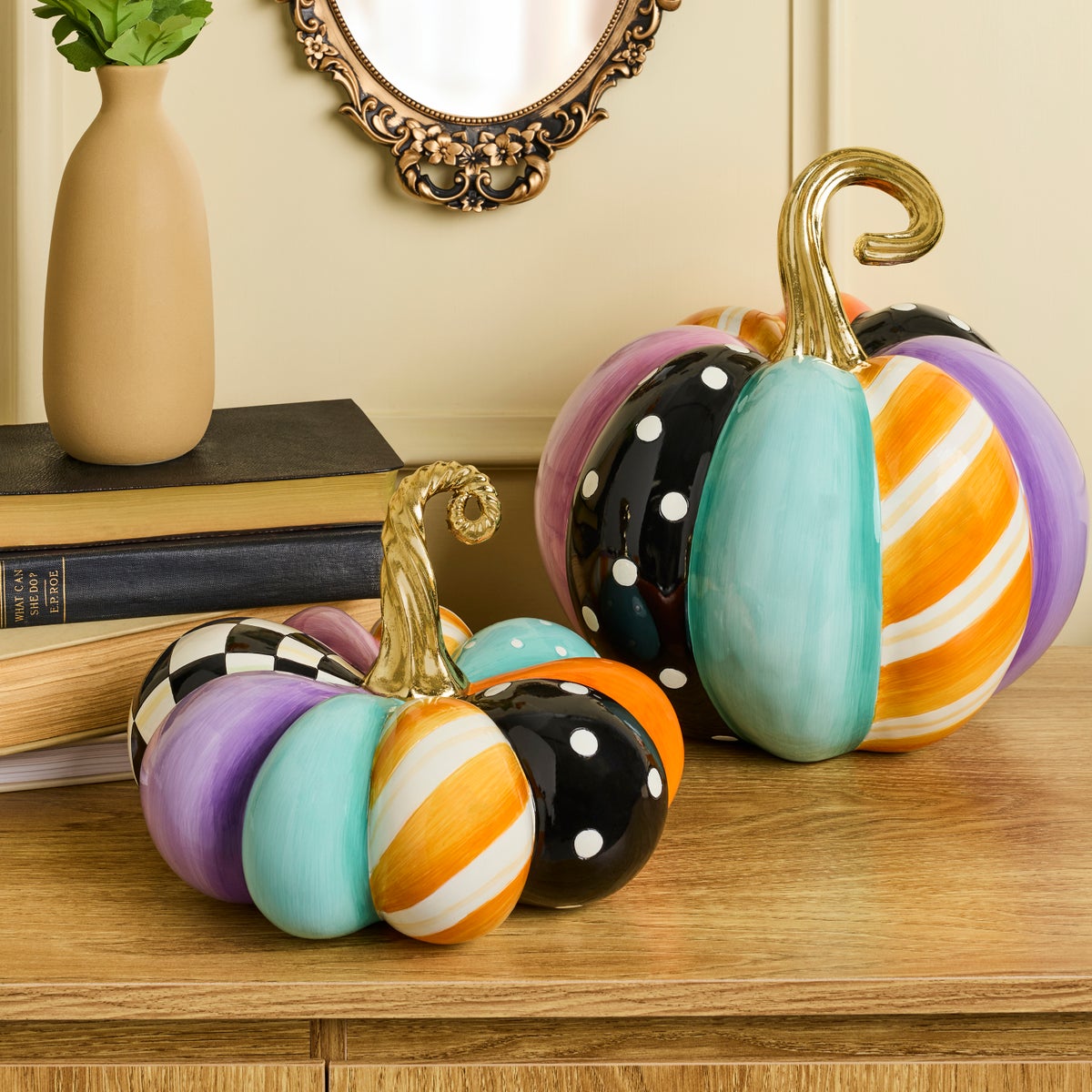Whimsy Patchwork Medium Pumpkin - Image 2