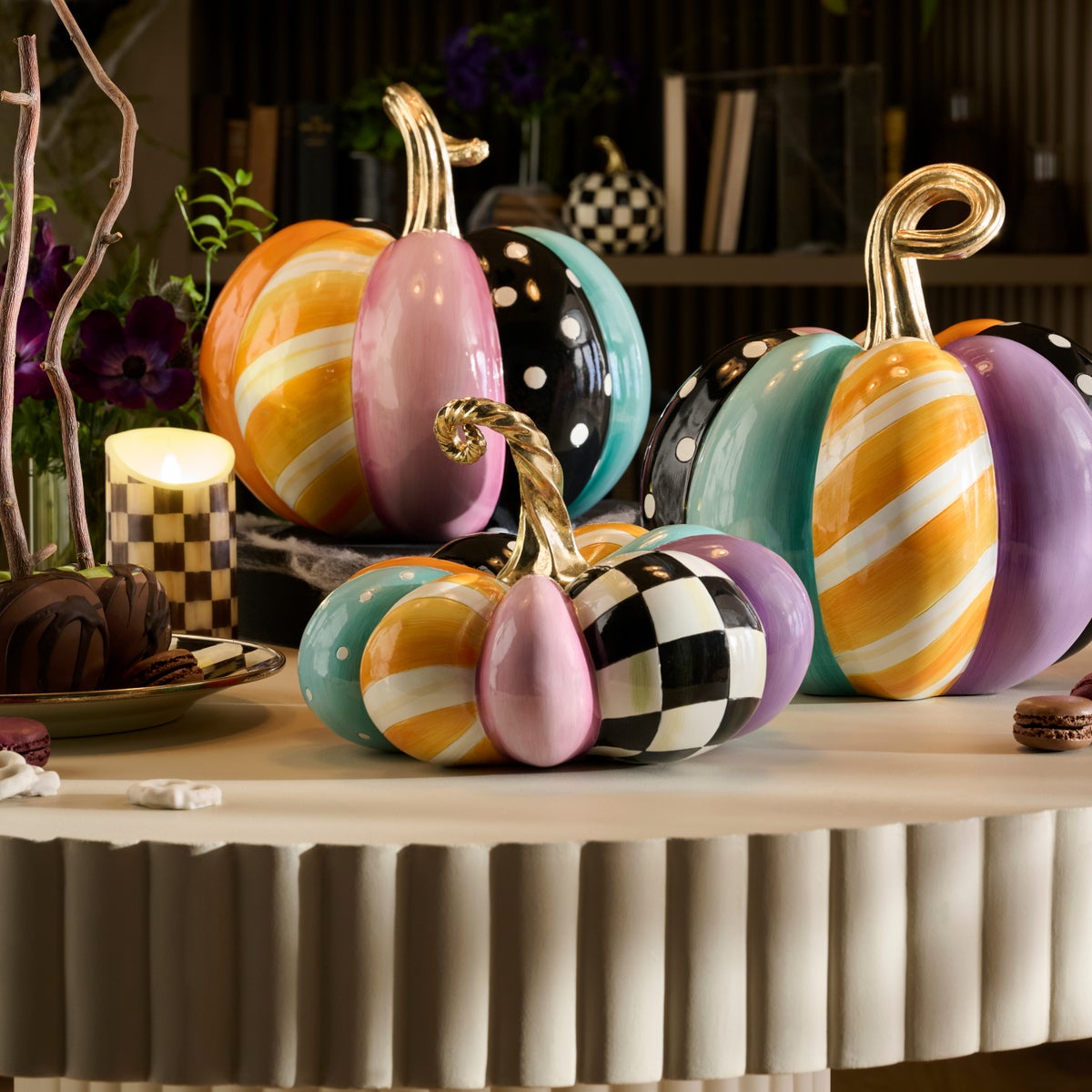 Whimsy Patchwork Small Squashed Pumpkin - Image 5