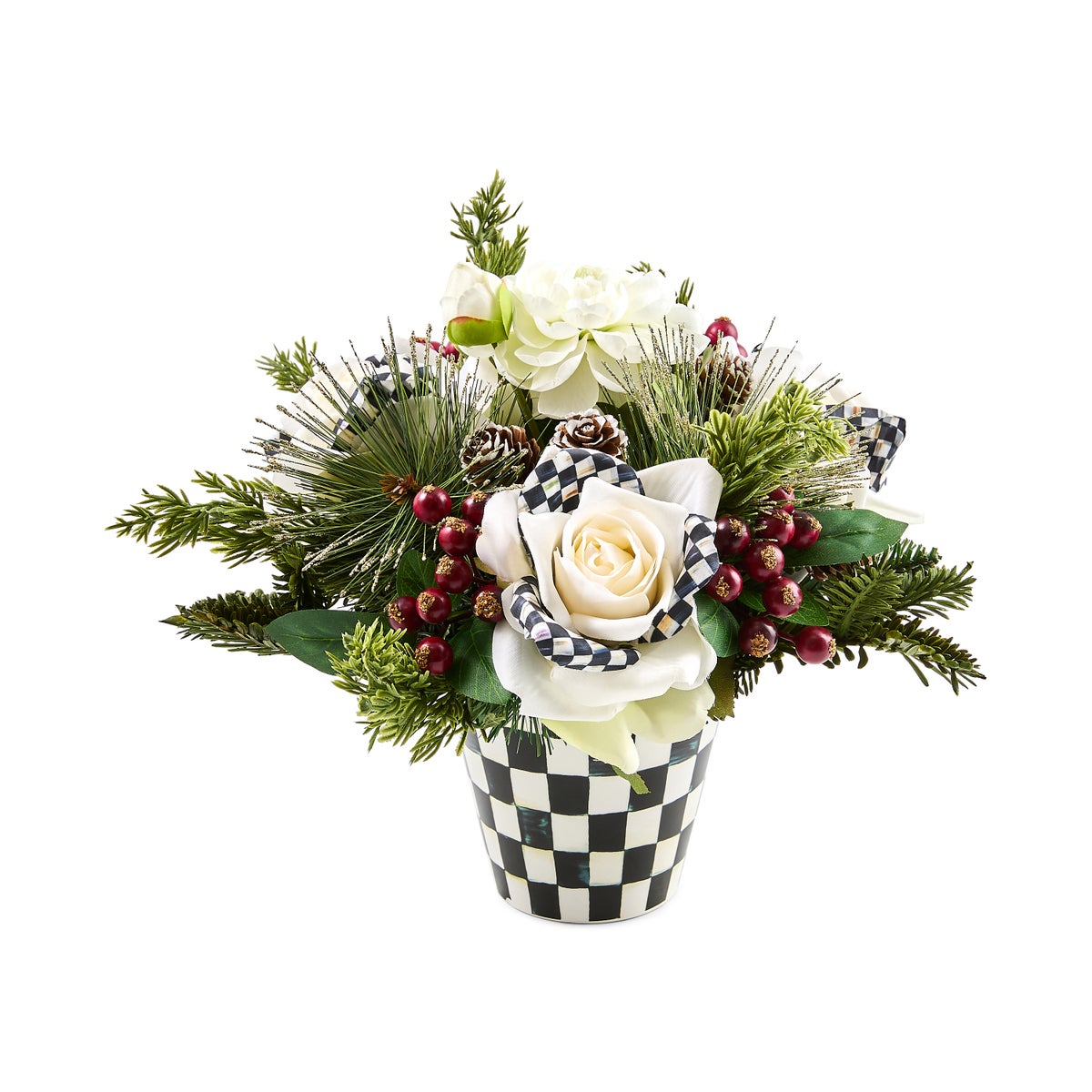 Courtly Check Winter Floral Arrangement - Image 3