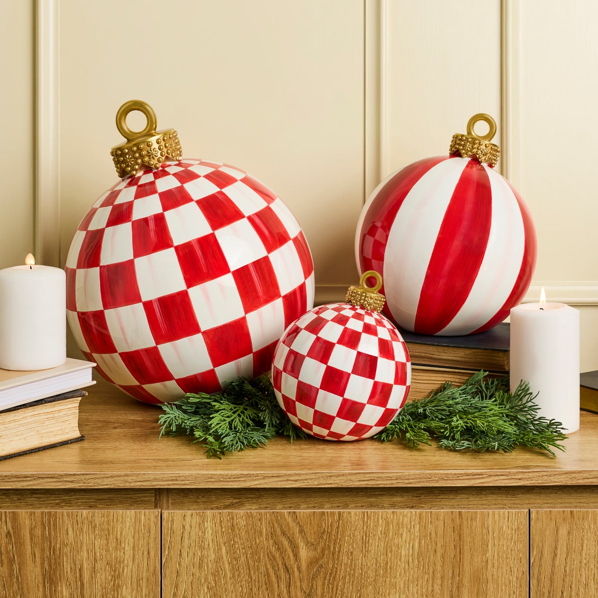 Red Stripe Medium Tabletop Ornament - Image 2