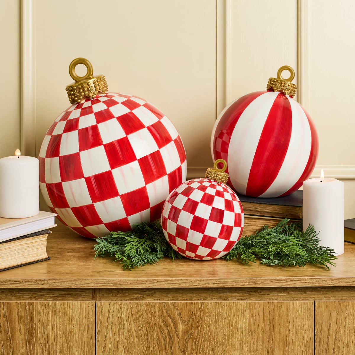 Red Check Small Tabletop Ornament - Image 2