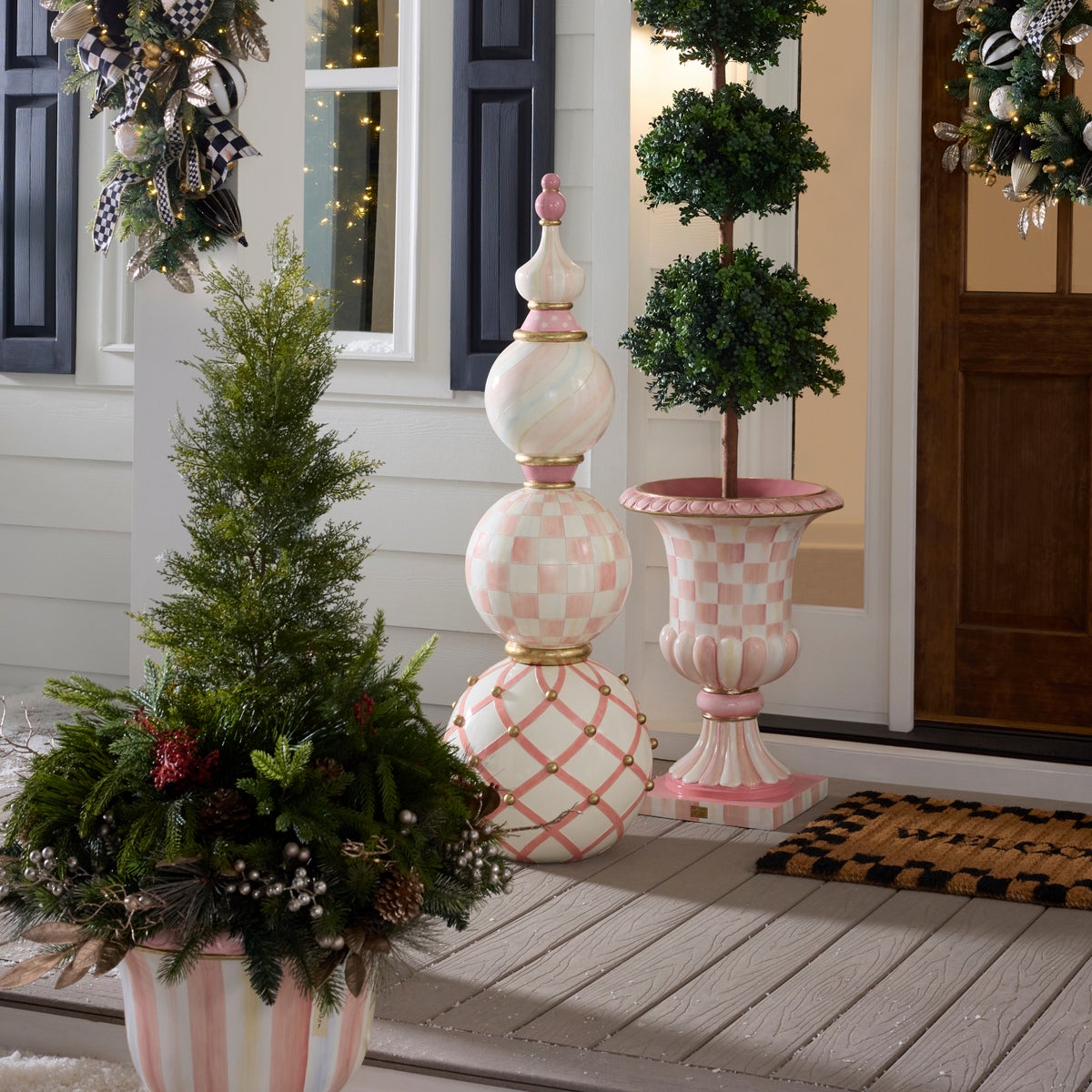 Rosy Check Trophy Topiary - Image 3
