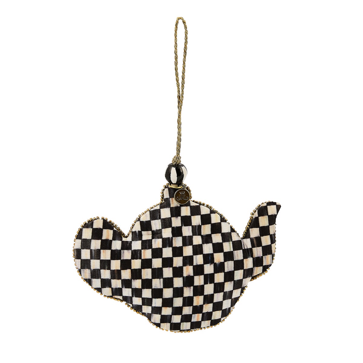 Courtly Check Teapot Beaded Ornament - Image 2