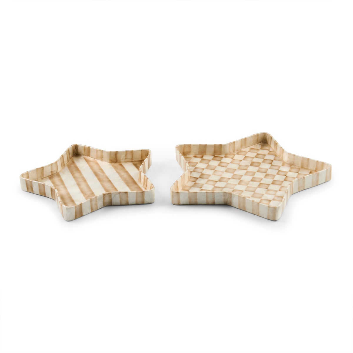 Mocha Star Capiz Trays, Set of 2 - Image 4