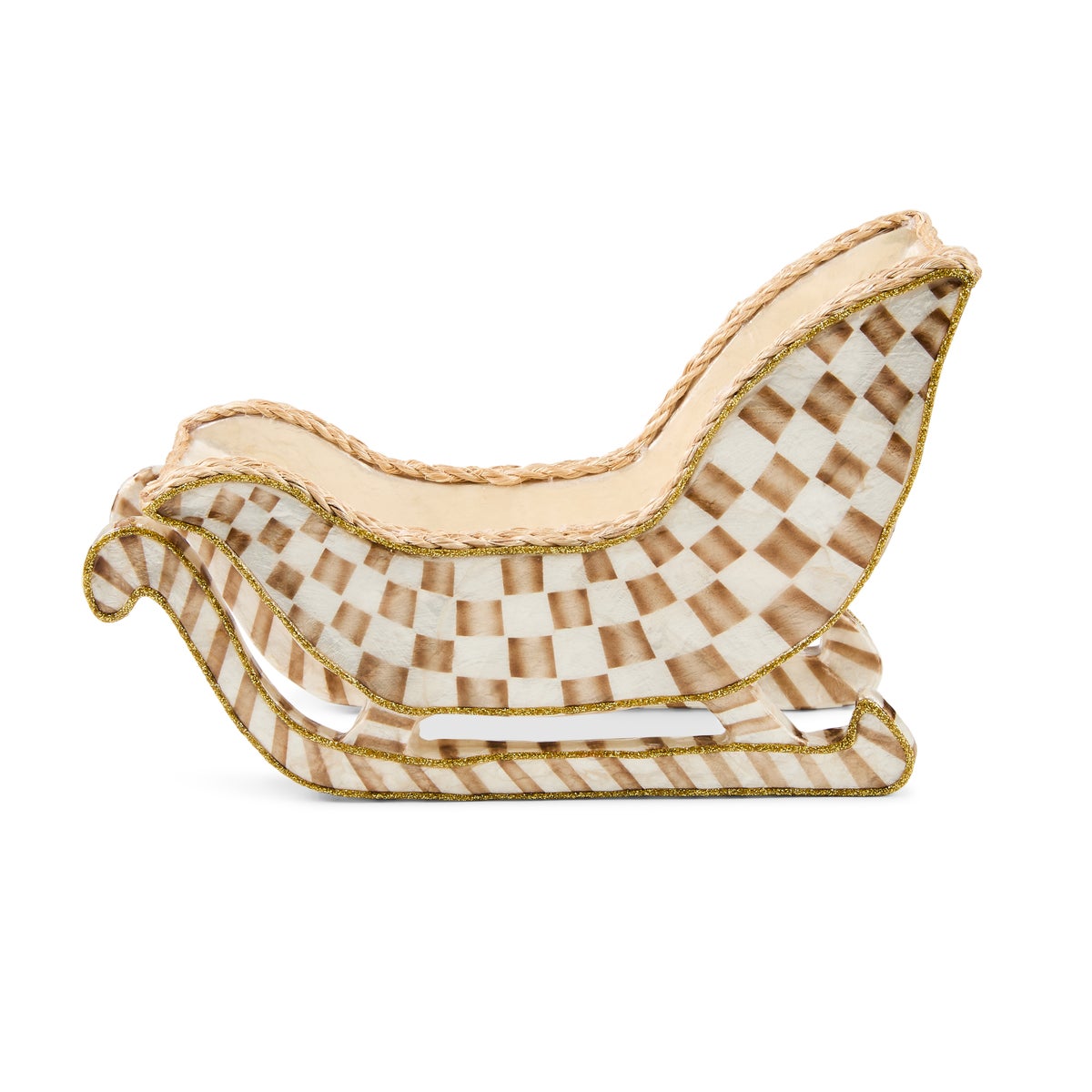 Mocha Check Capiz Sleigh - Image 2