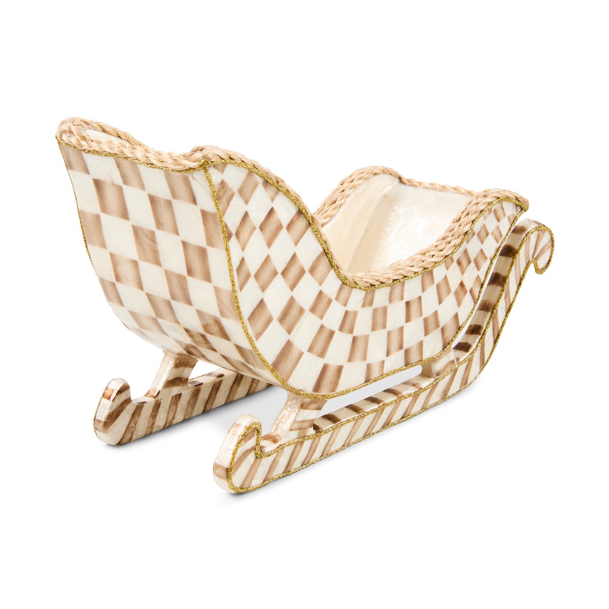Mocha Check Capiz Sleigh - Image 3