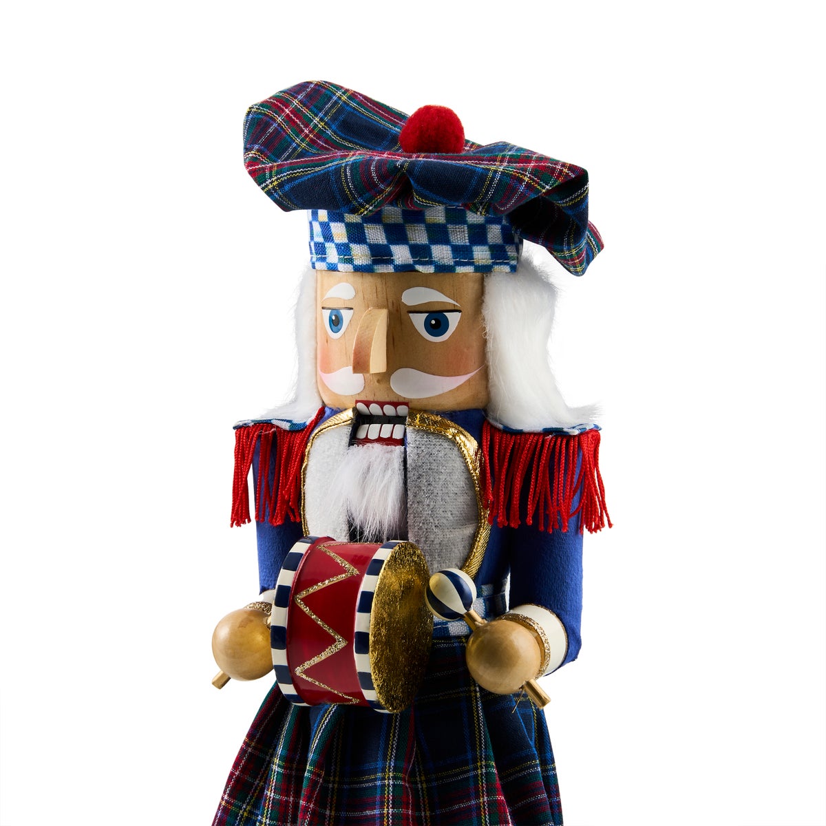 Timeless Tartan Wood Nutcracker - Image 4