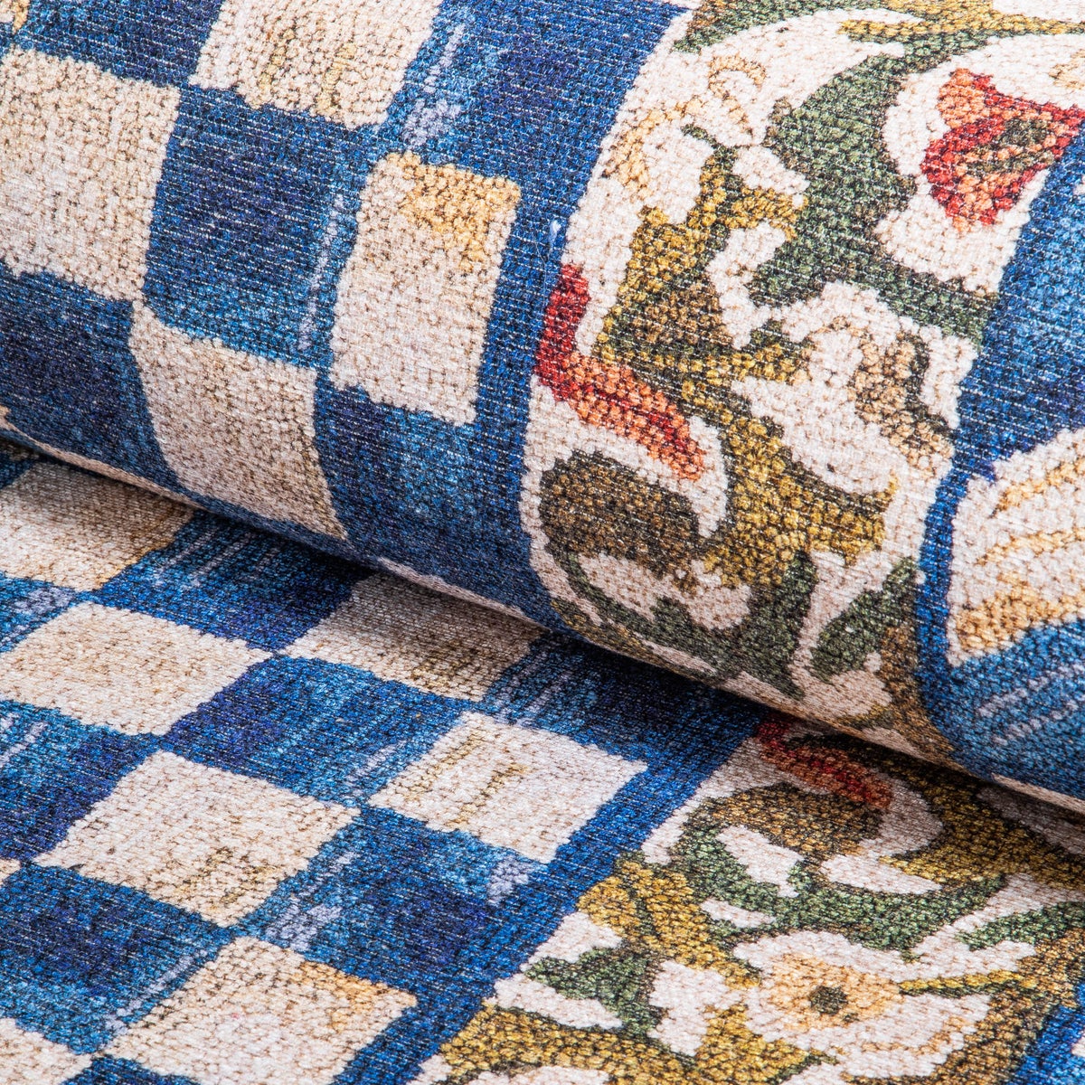 Truly Royal Check 5' x 7'6" Washable Rug - Image 3