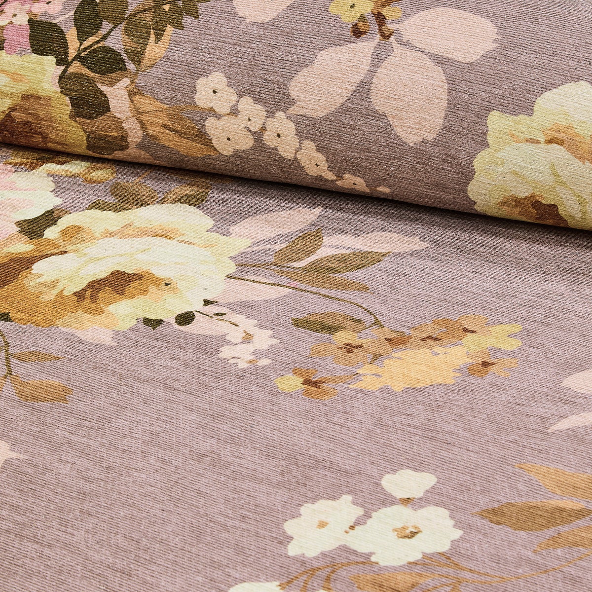 Taupe Wild Rose 6' Octagon Washable Rug - Image 2