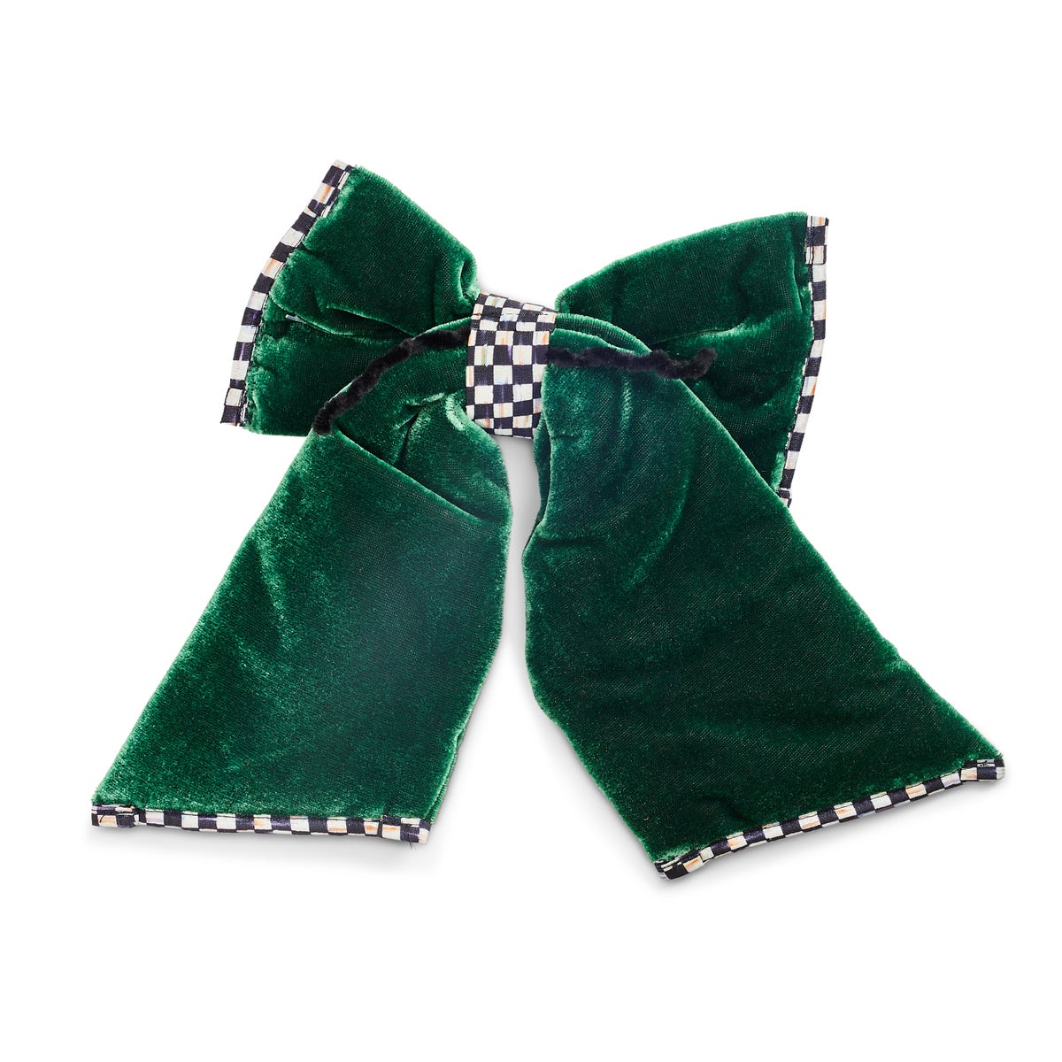 Green Velvet Small Bow - Image 2