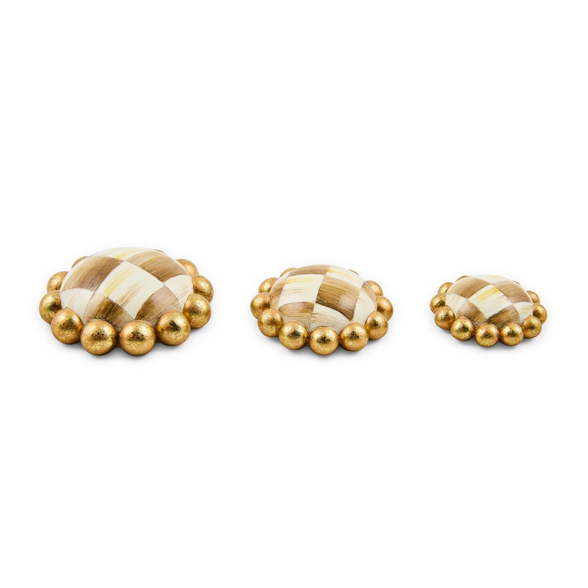 Mocha Check Magnets, Set of 3 - Image 2