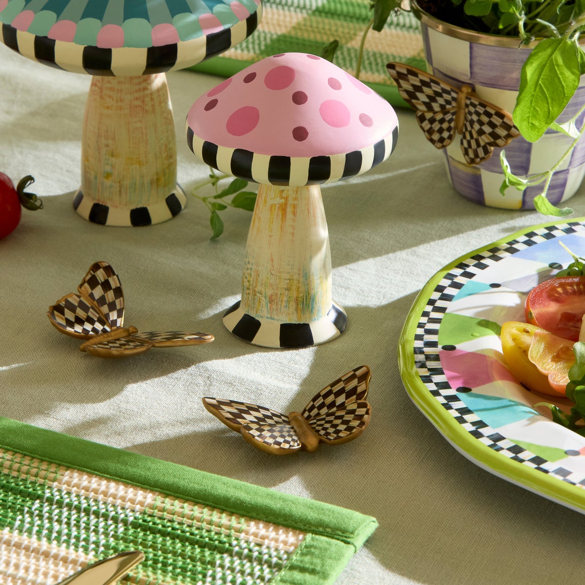 Courtly Check Butterfly Magnets, Set of 3 - Image 7