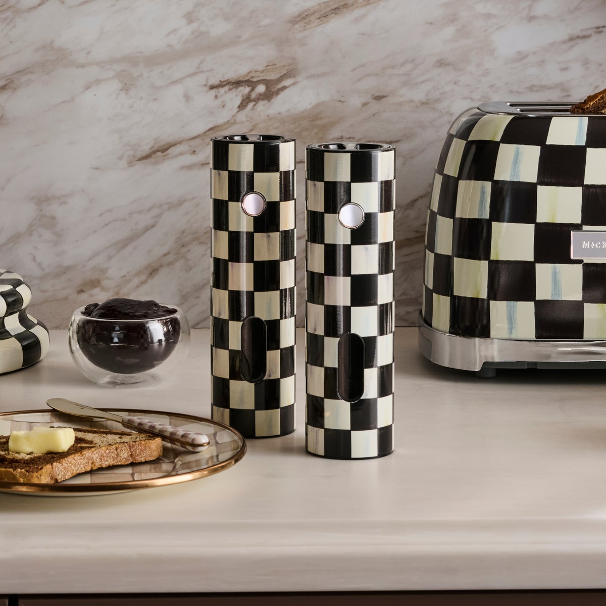 Courtly Check Electric Salt & Pepper Grinder Set - Image 2