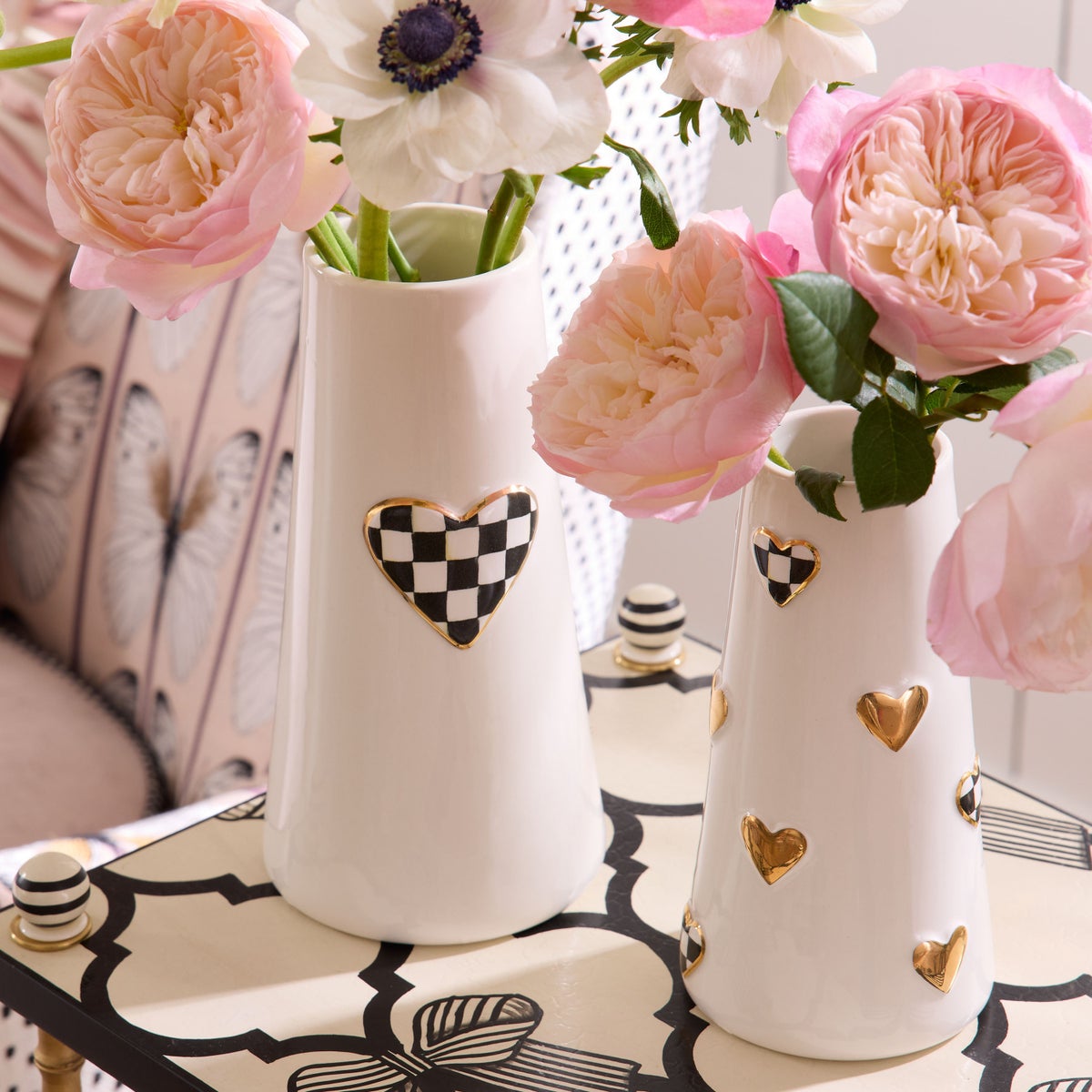 Courtly Check Short Heart Vase - Image 5