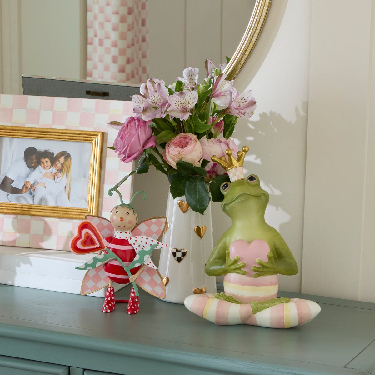 Courtly Check Short Heart Vase - Image 6