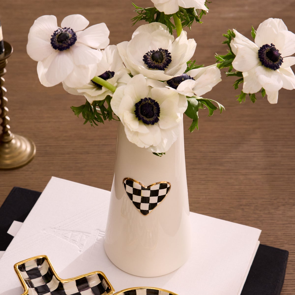 Courtly Check Tall Heart Vase - Image 2
