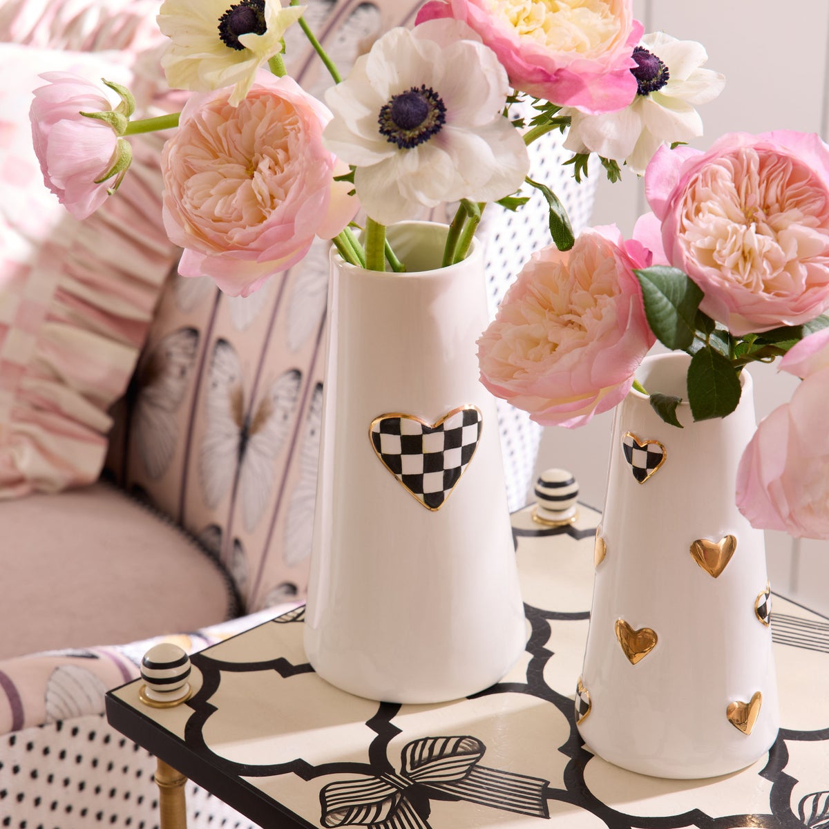 Courtly Check Tall Heart Vase - Image 5