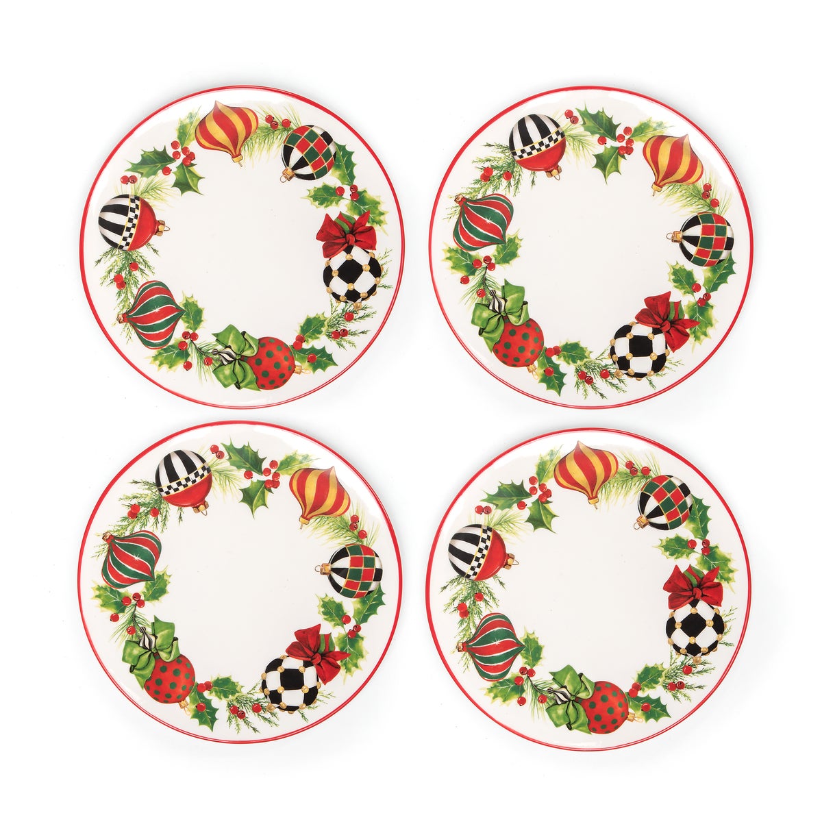 Deck the Halls Salad Plates, Set of 4