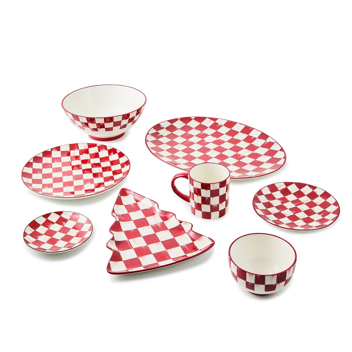 Cherry Check Breakfast Bowls, Set of 4 - Image 3