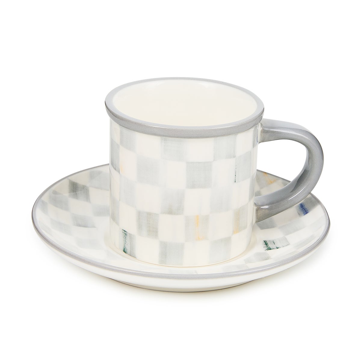 Sterling Check Espresso Cup & Saucer, Set of 2 - Image 2