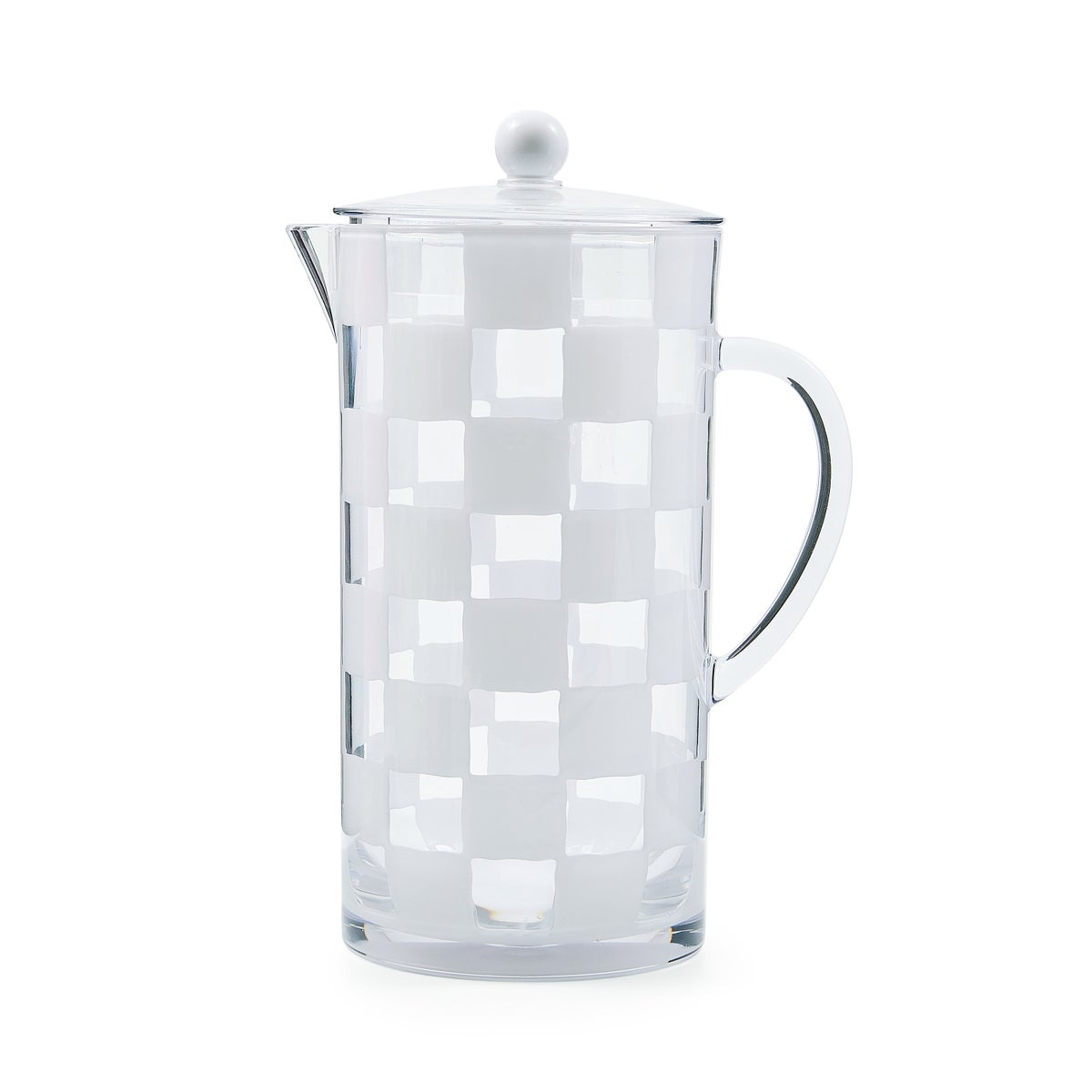 White Check Acrylic Pitcher