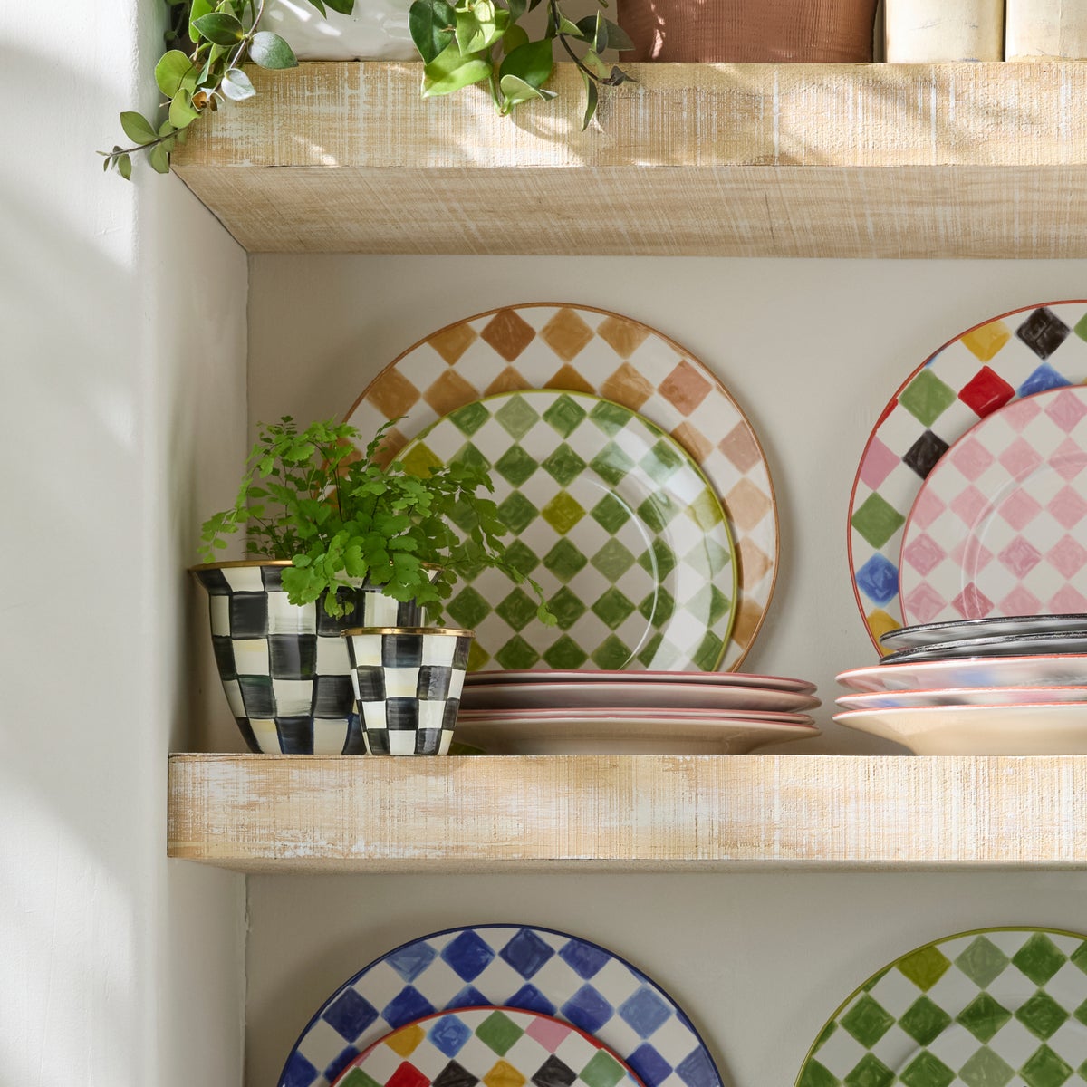 Green Check Dinner Plate - Image 3