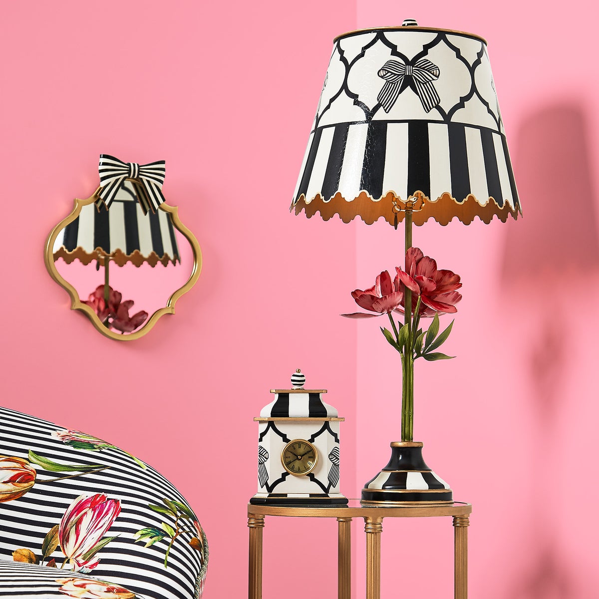 Pretty as a Bow Desk Clock - Image 2