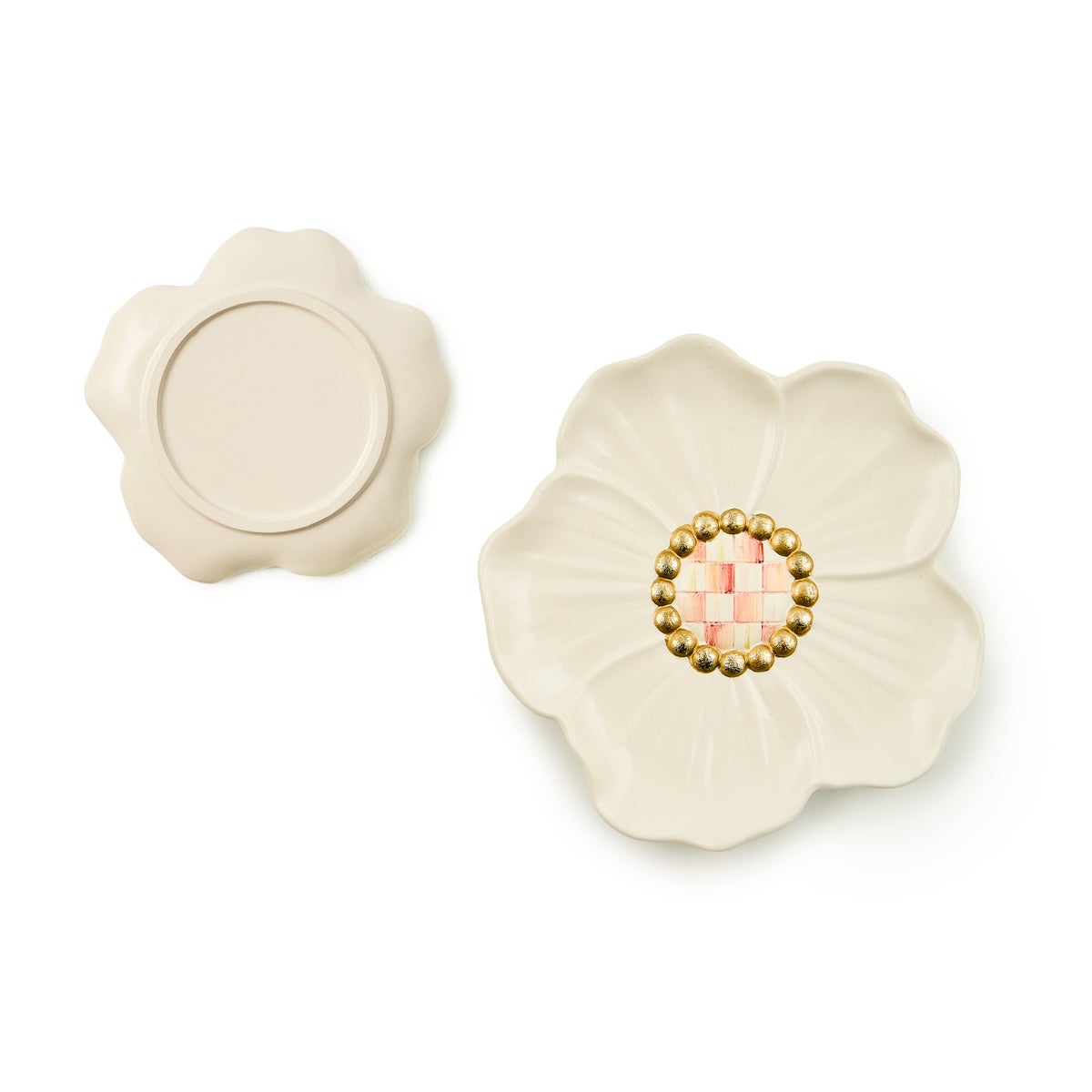 Rosy Flower Trinket Dishes, Set of 2 - Image 3
