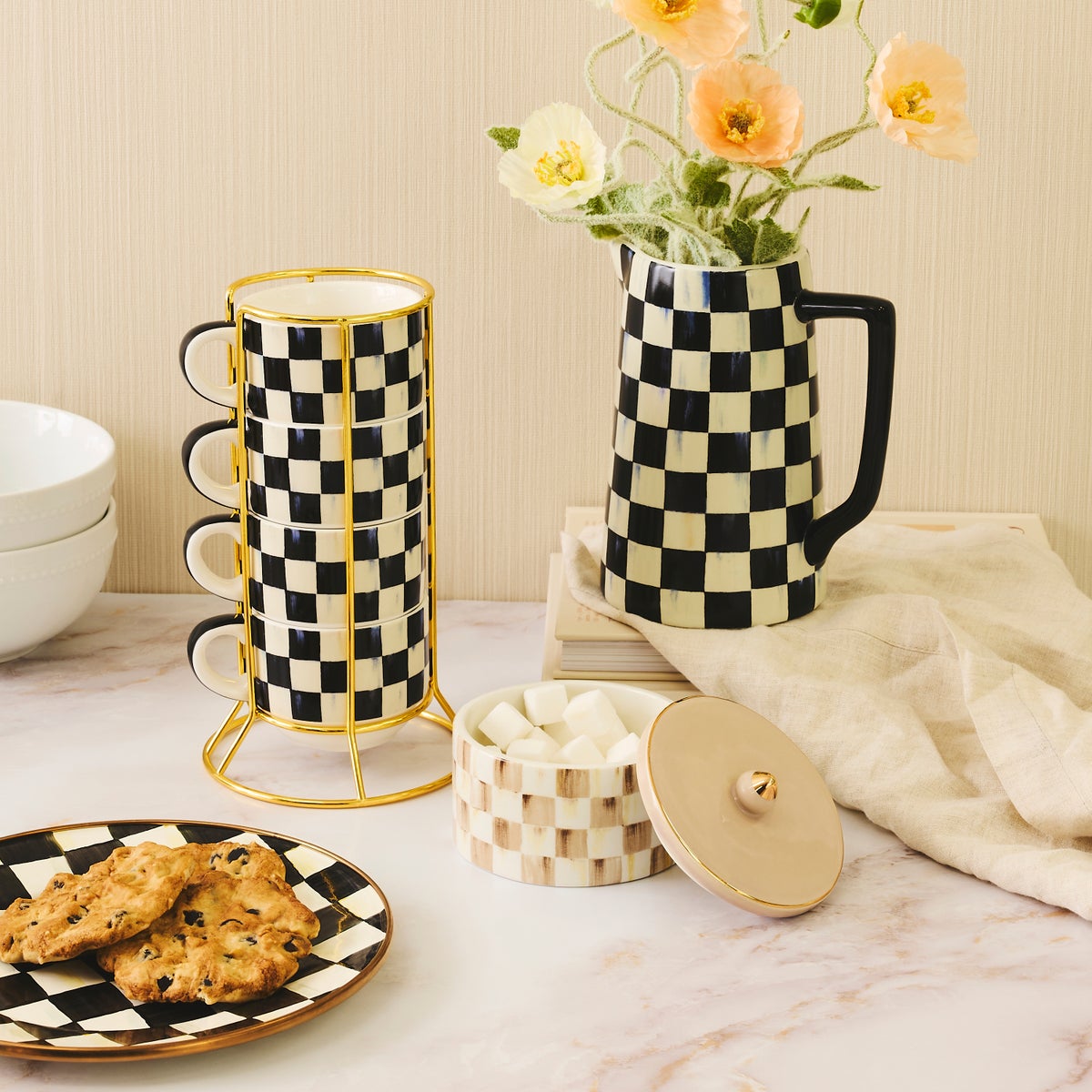 Courtly Check Cappuccino Cup Tower - Image 2