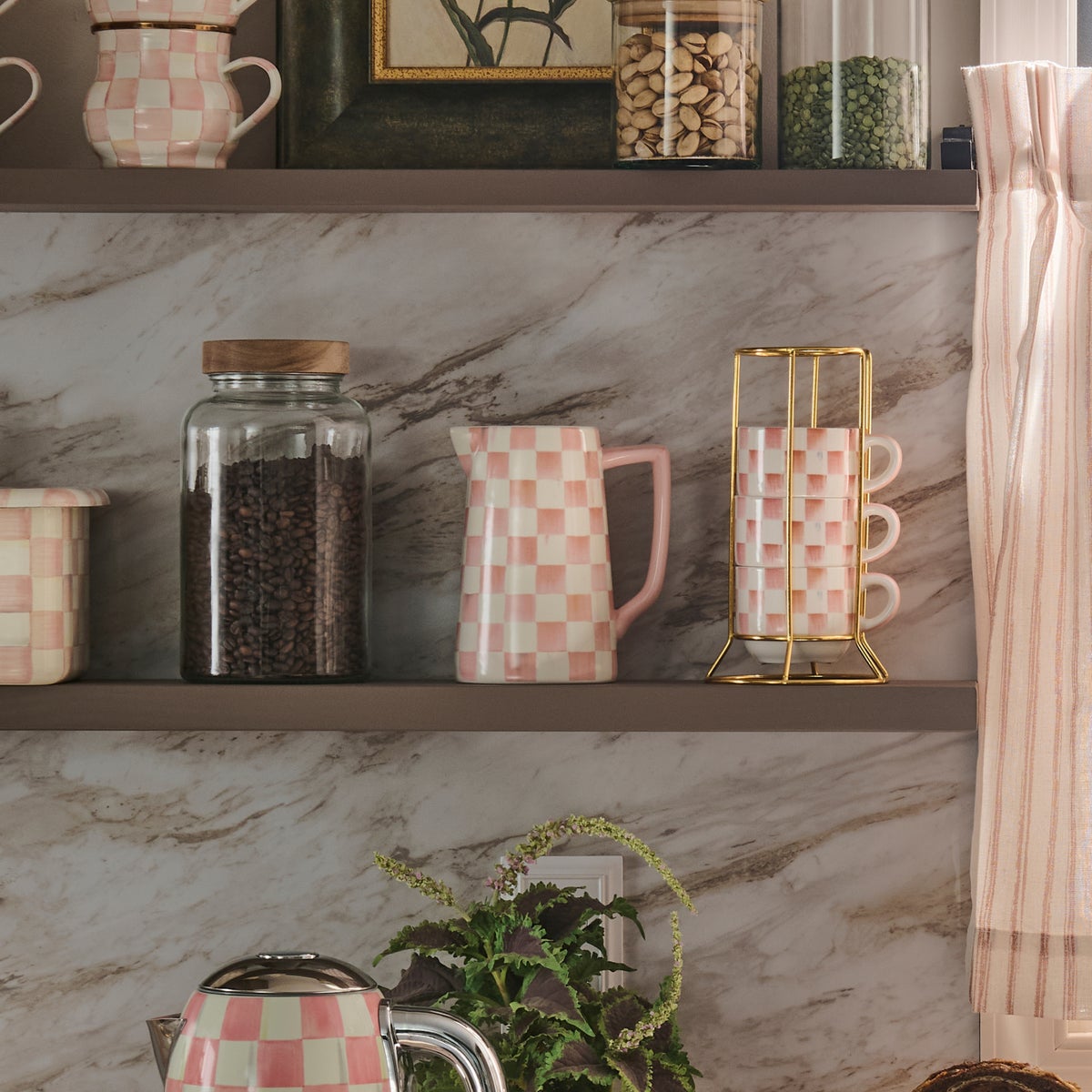 Rosy Check Farmhouse Pitcher - Image 4