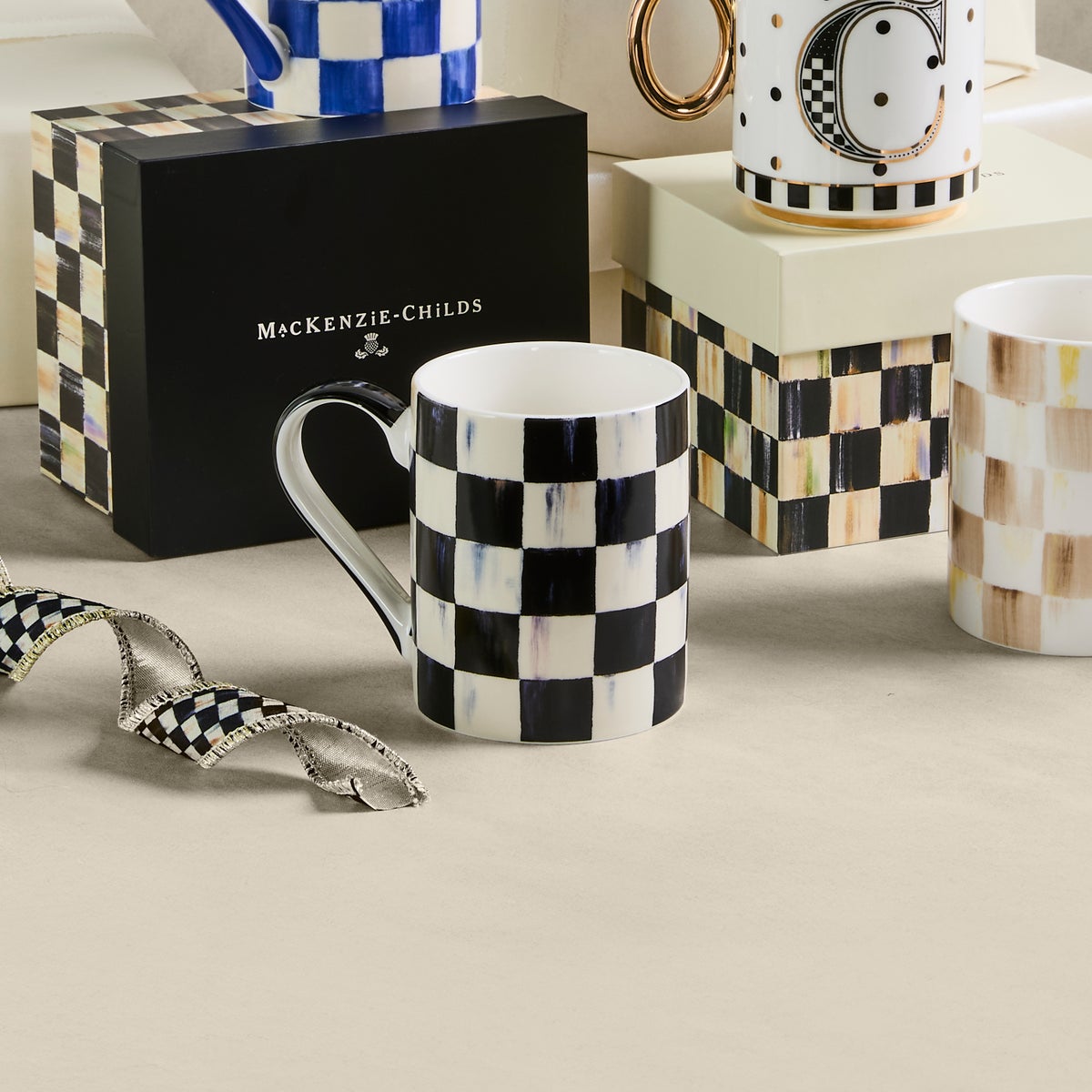 Courtly Check Porcelain Mug - Image 7