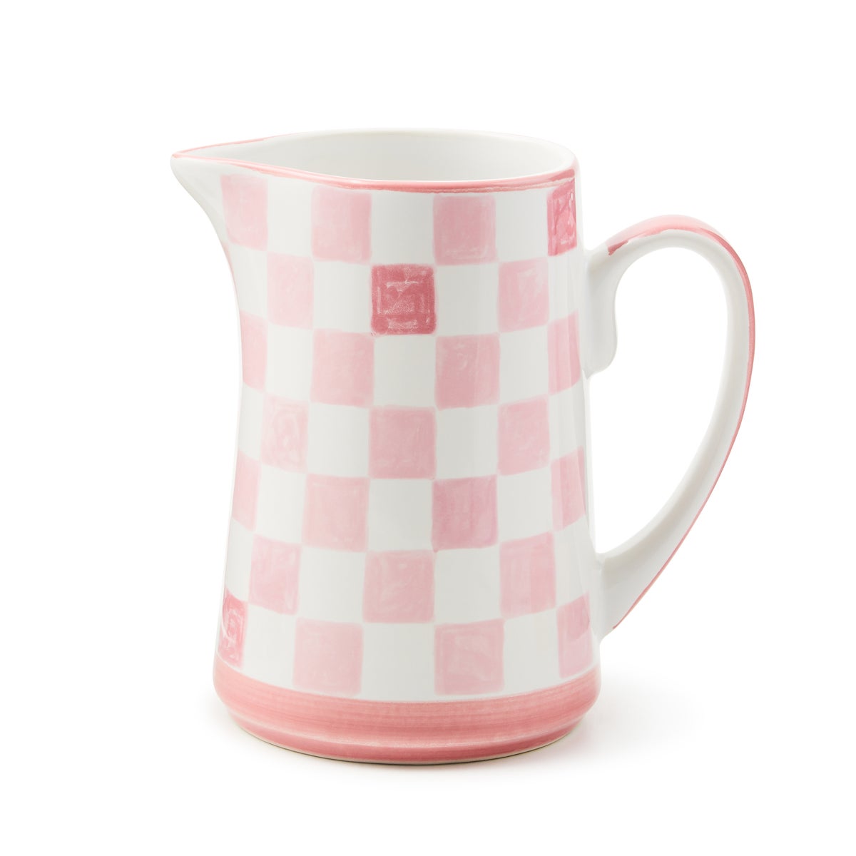 Pink Check Pitcher