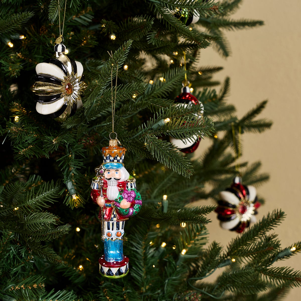 Confetti Christmas Nutcracker Glass Ornament - Image 2