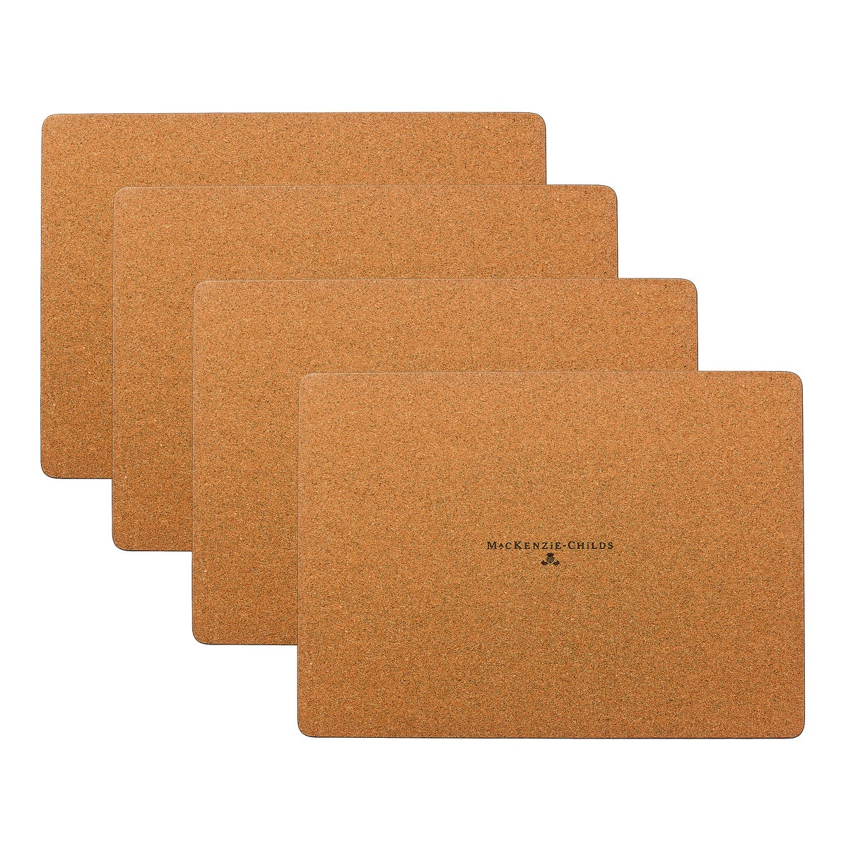 Rosy Check Cork Back Placemats, Set of 4 - Image 2