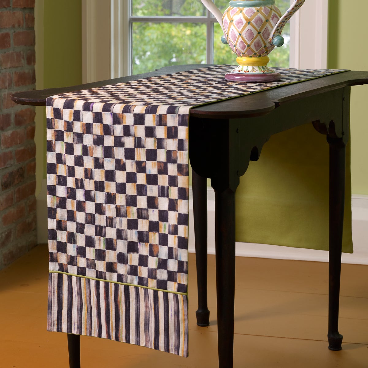 Courtly Check & Stripe Table Runner - Image 2