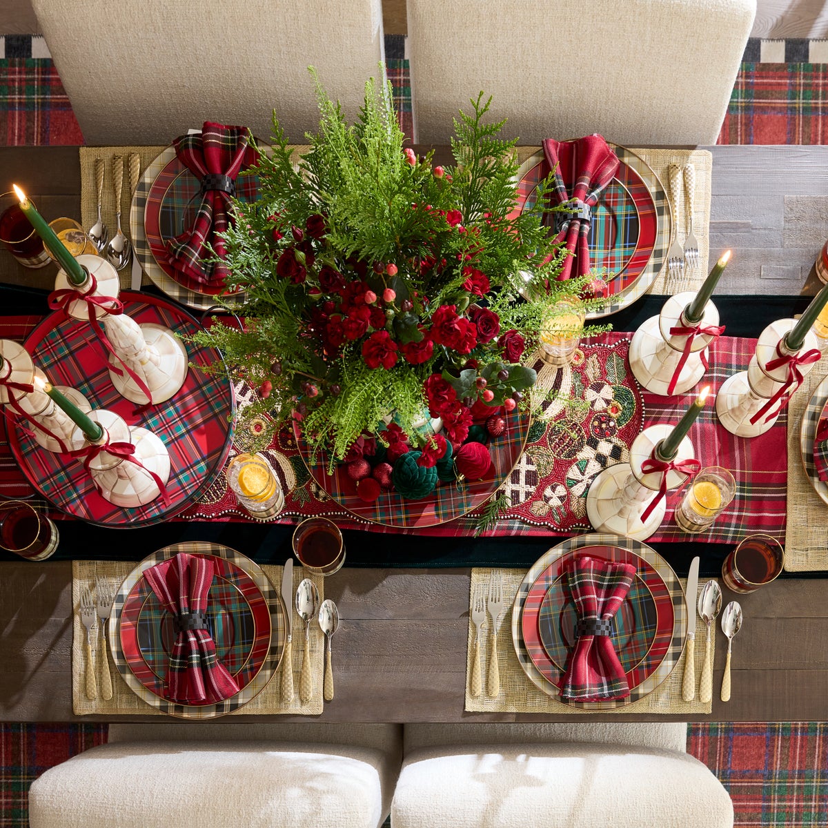 Jolly Ornaments Beaded Table Runner - Image 3