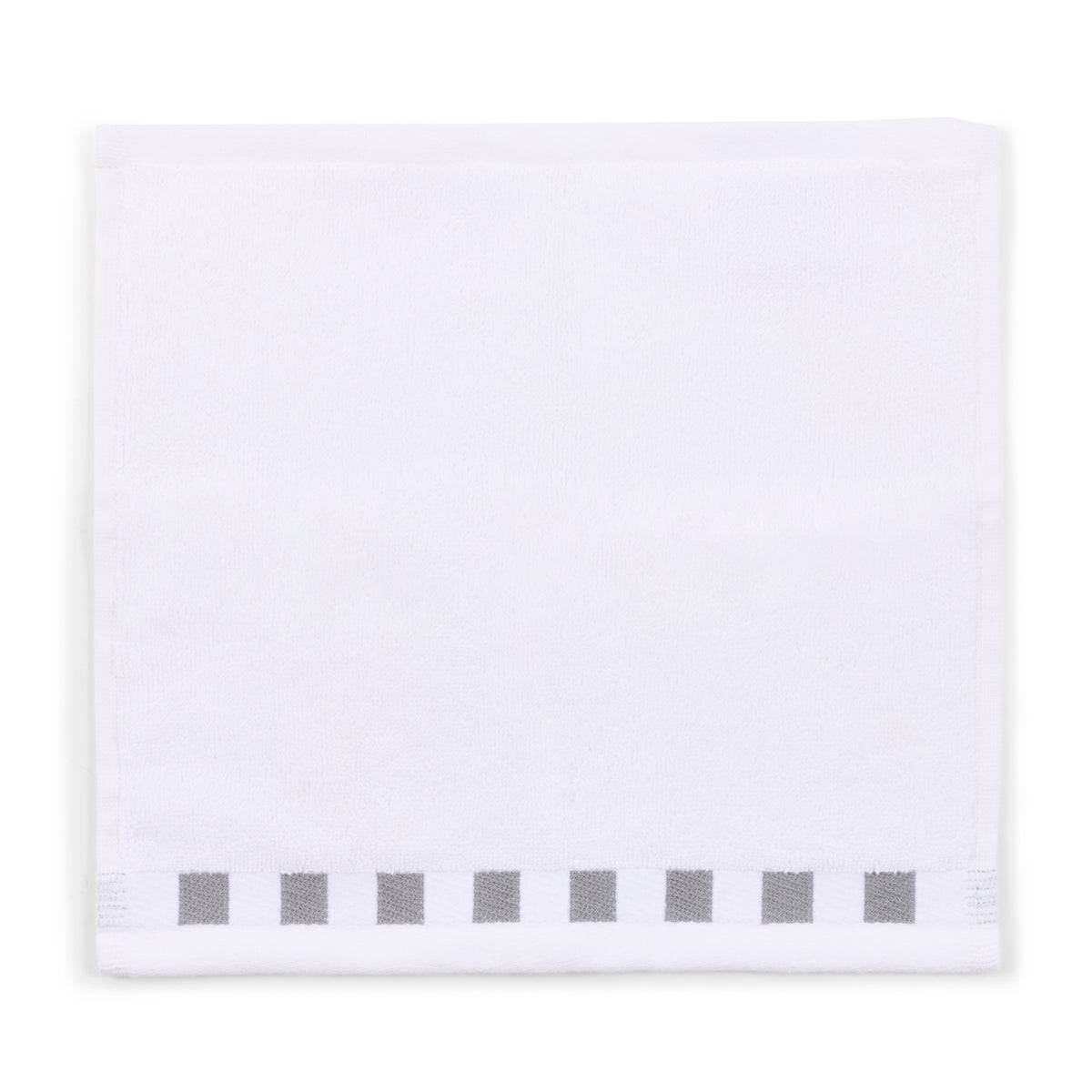 Washcloth with Grey Check Border - Image 3