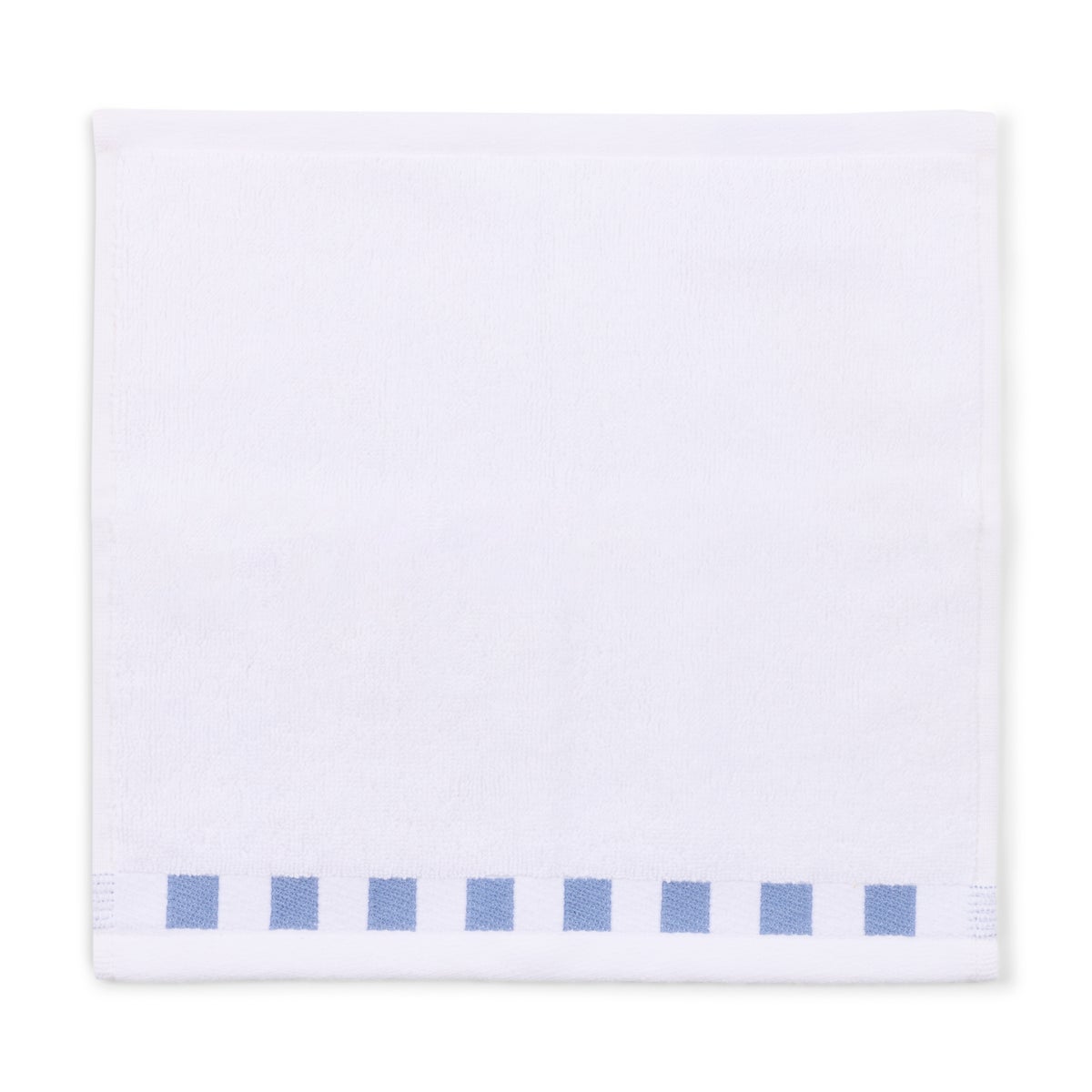 Washcloth with French Blue Check Border - Image 3