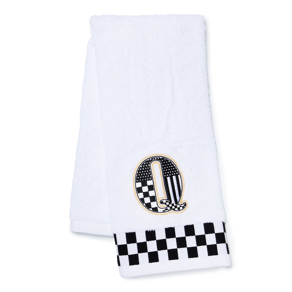 Monogram "Q" Check Hand Towel