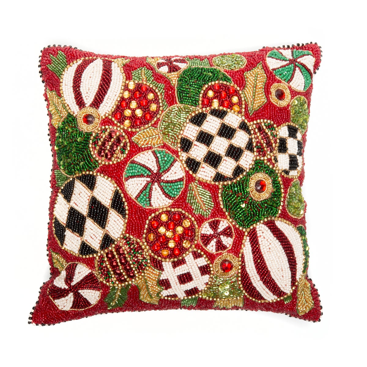 Jolly Ornaments Throw Pillow - Image 2