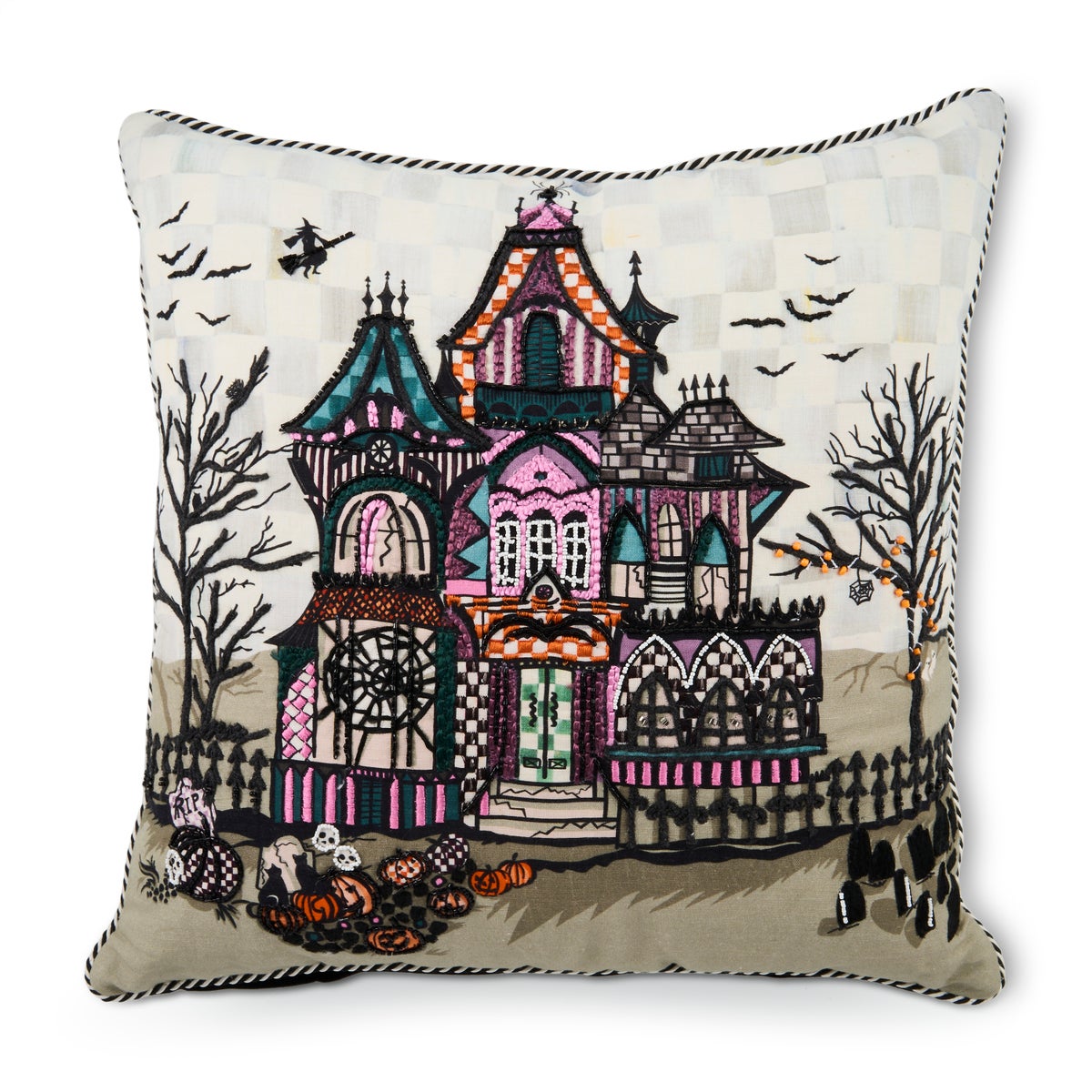 Haunted House Throw Pillow