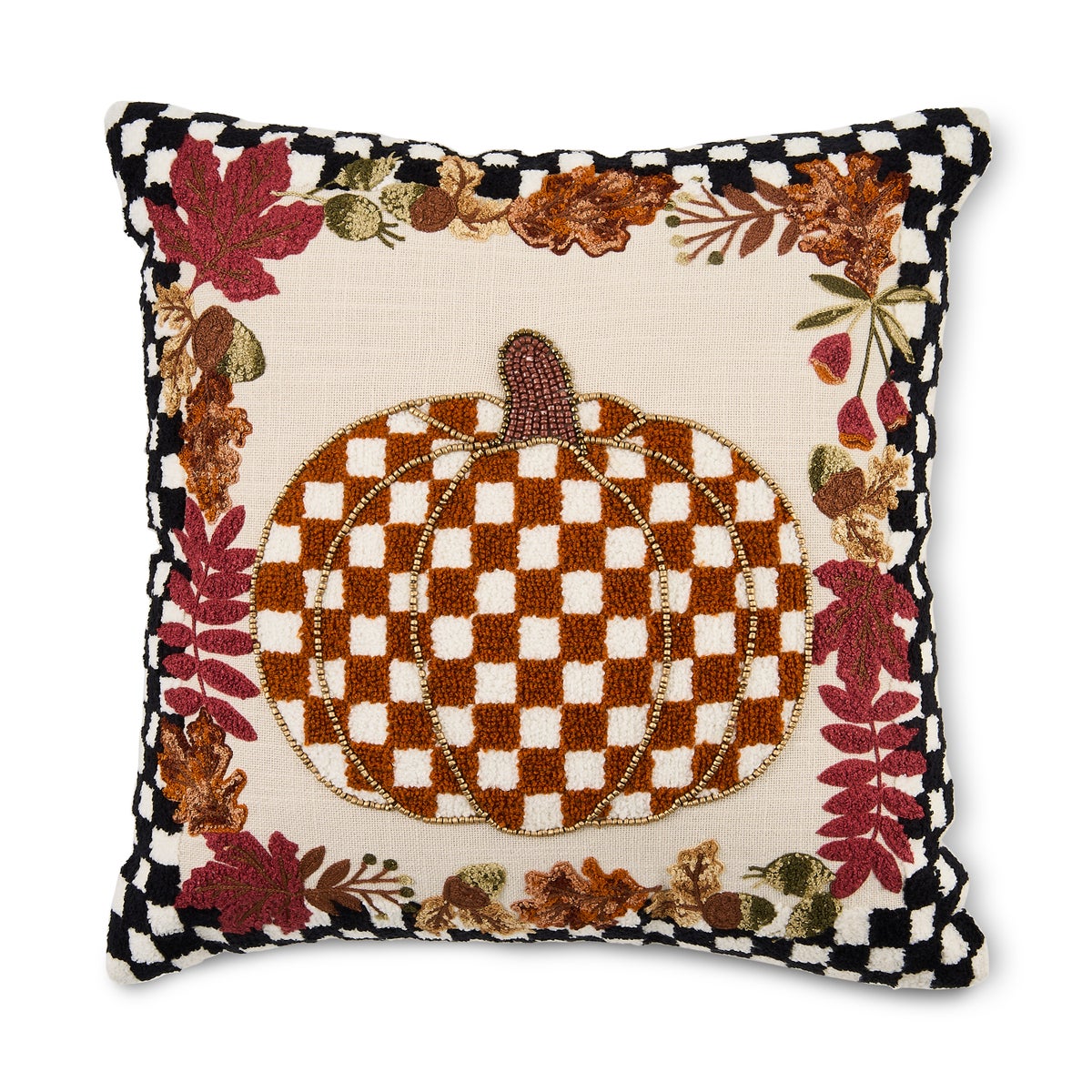Check Pumpkin Throw Pillow