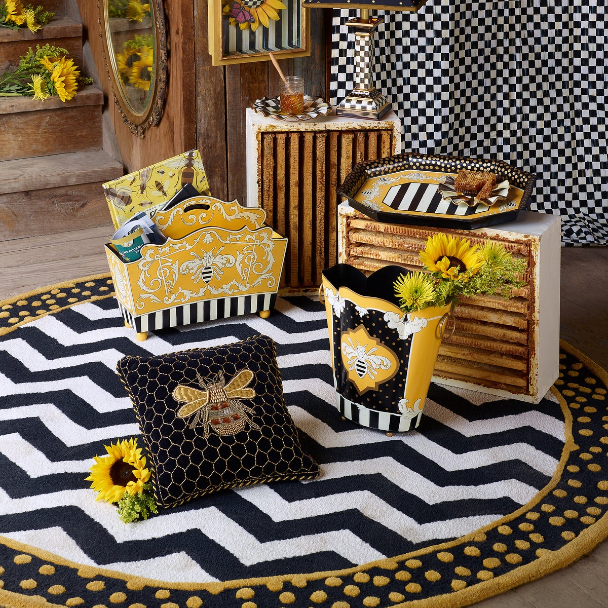 Queen Bee Black Throw Pillow - Image 7
