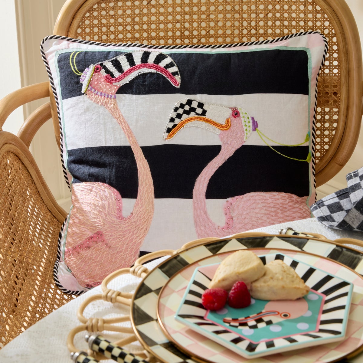 Patience Brewster Flamingo Throw Pillow - Image 5