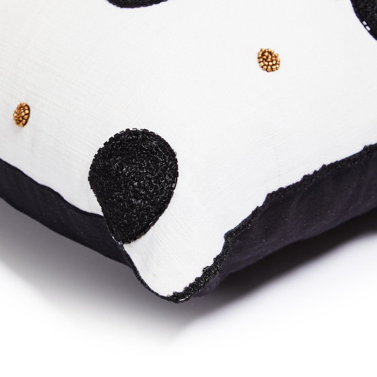 Monogram "U" Beaded Throw Pillow - Image 2