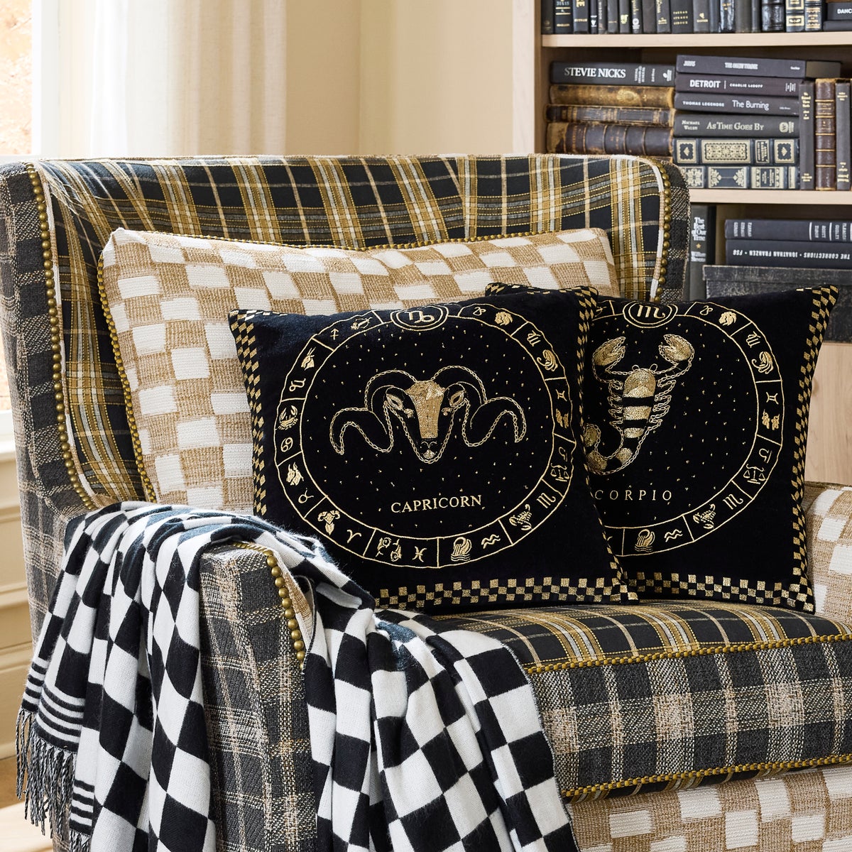 Capricorn Zodiac Throw Pillow - Image 2