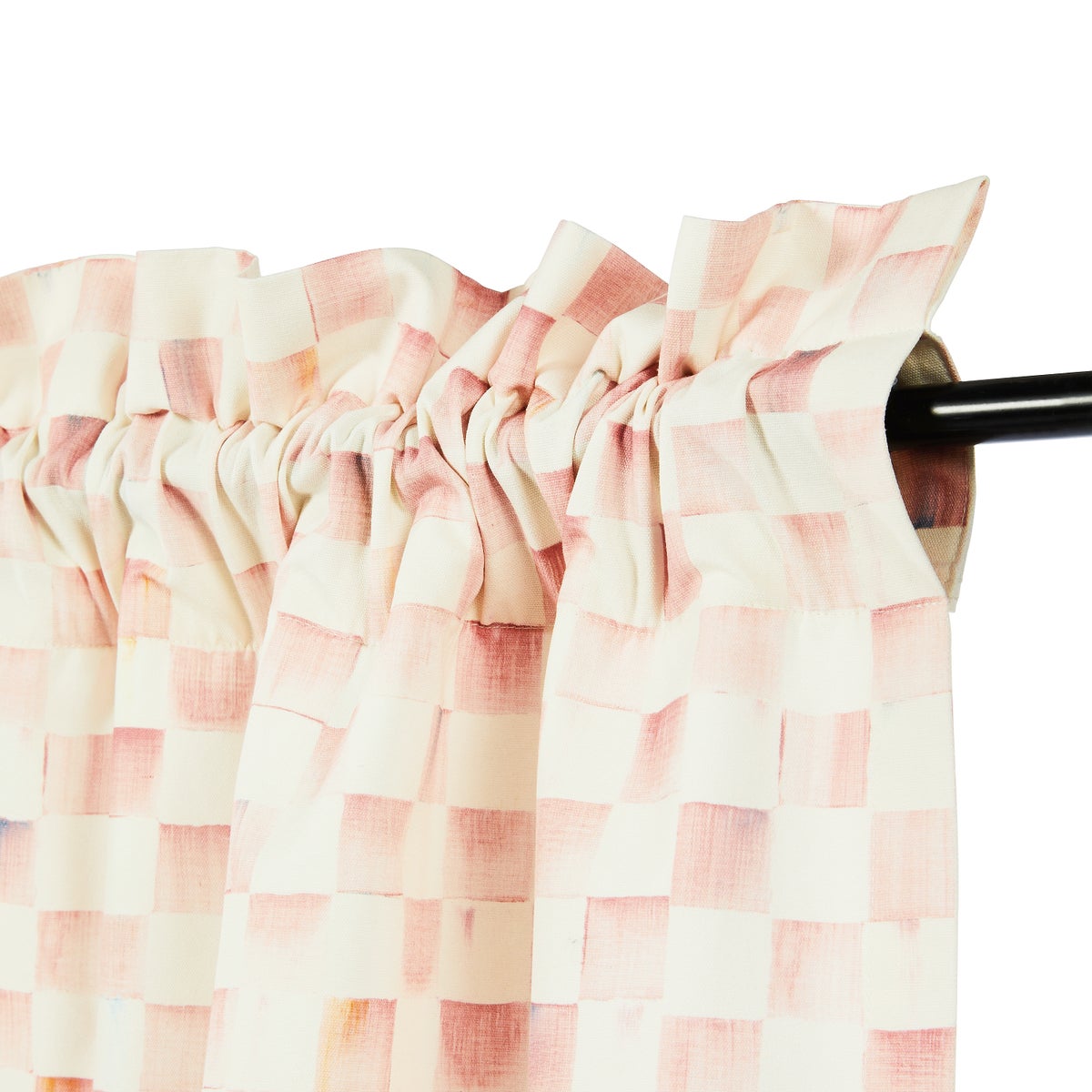 Rosy Check 84" Curtain Panel - Image 2